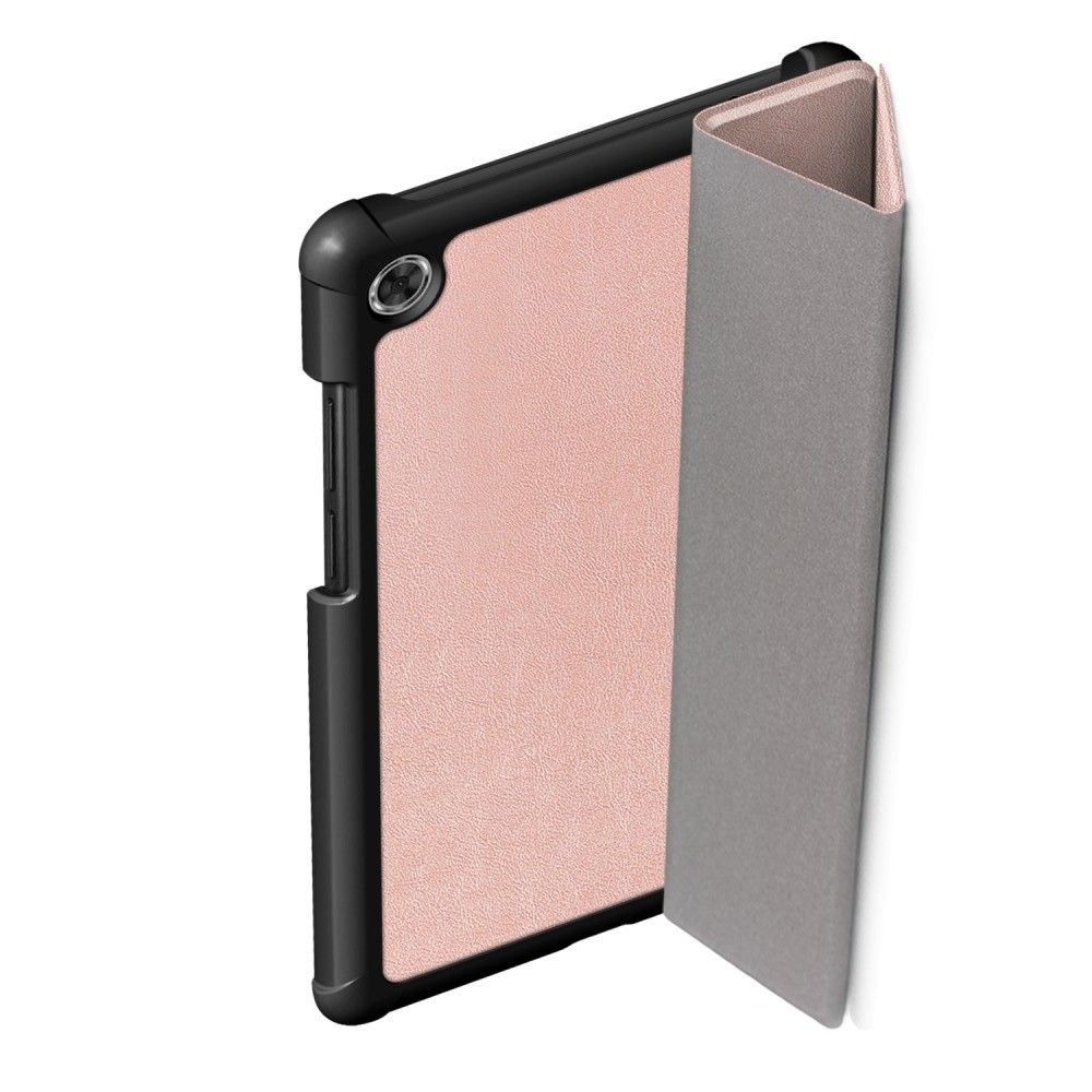 Двухсторонний Чехол Книжка для планшета Samsung Galaxy Tab A7 10.4 2020 SM-T505 Искусственно Кожаный с Подставкой Розовое Золото