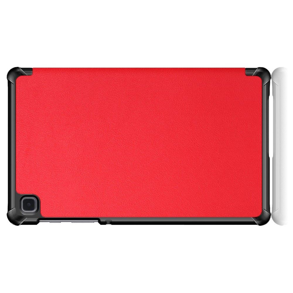 Двухсторонний Чехол Книжка для планшета Samsung Galaxy Tab A7 Lite Искусственно Кожаный с Подставкой Красный