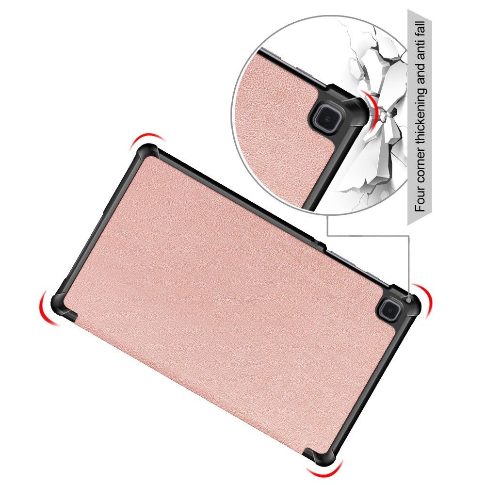 Двухсторонний Чехол Книжка для планшета Samsung Galaxy Tab A7 Lite Искусственно Кожаный с Подставкой Розовый