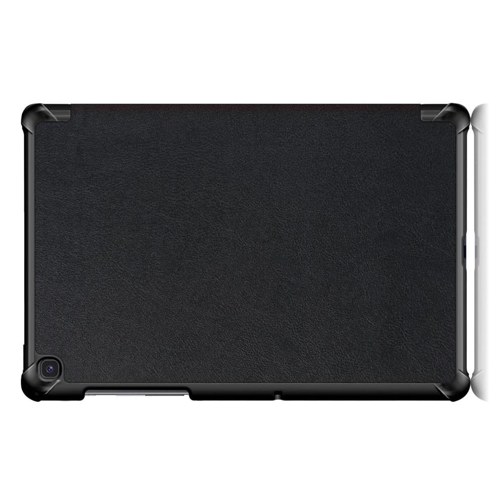 Двухсторонний Чехол Книжка для планшета Samsung Galaxy Tab S5e SM-T720 SM-T725 Искусственно Кожаный с Подставкой Черный