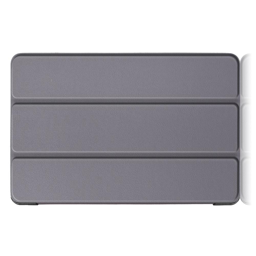 Двухсторонний Чехол Книжка для планшета Samsung Galaxy Tab S5e SM-T720 SM-T725 Искусственно Кожаный с Подставкой Серый