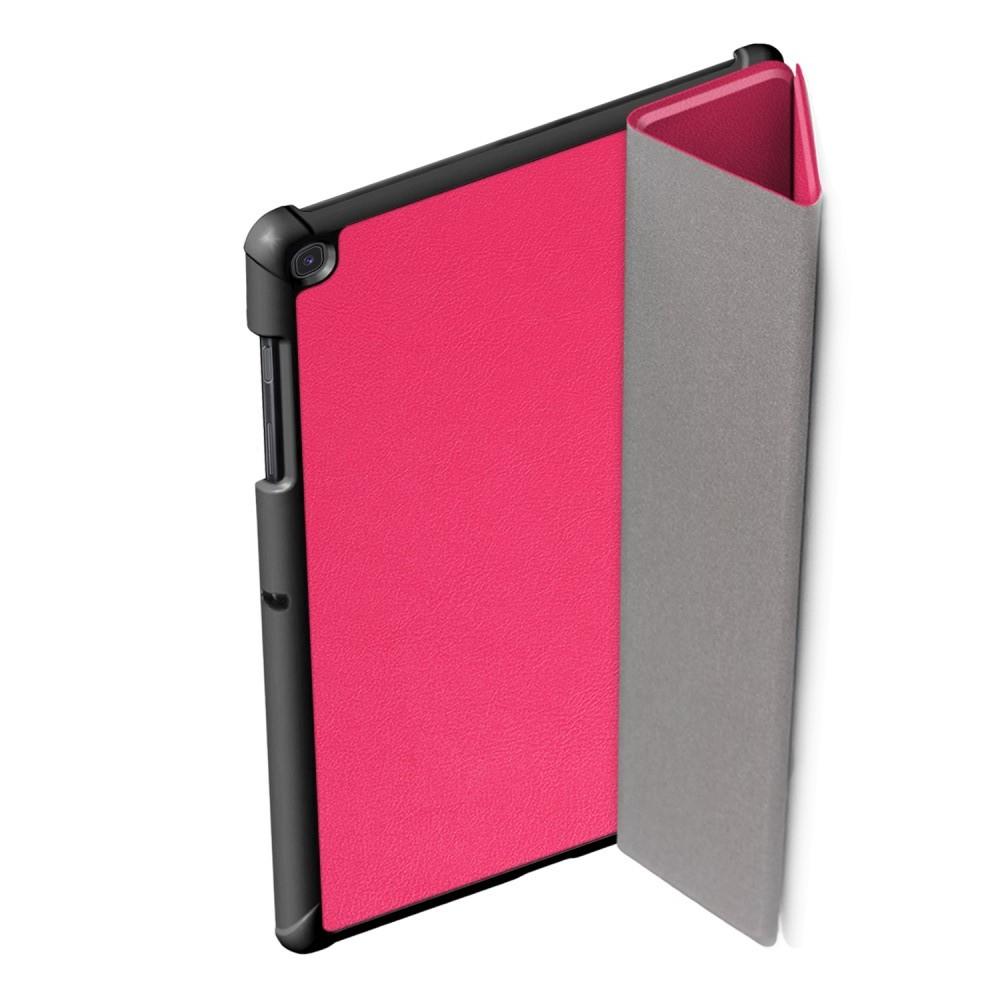 Двухсторонний Чехол Книжка для планшета Samsung Galaxy Tab S5e SM-T720 SM-T725 Искусственно Кожаный с Подставкой Розовый