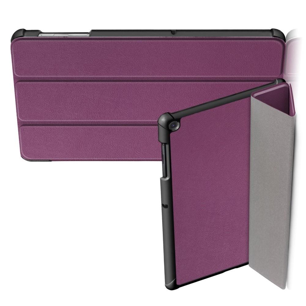 Двухсторонний Чехол Книжка для планшета Samsung Galaxy Tab S5e SM-T720 SM-T725 Искусственно Кожаный с Подставкой Фиолетовый