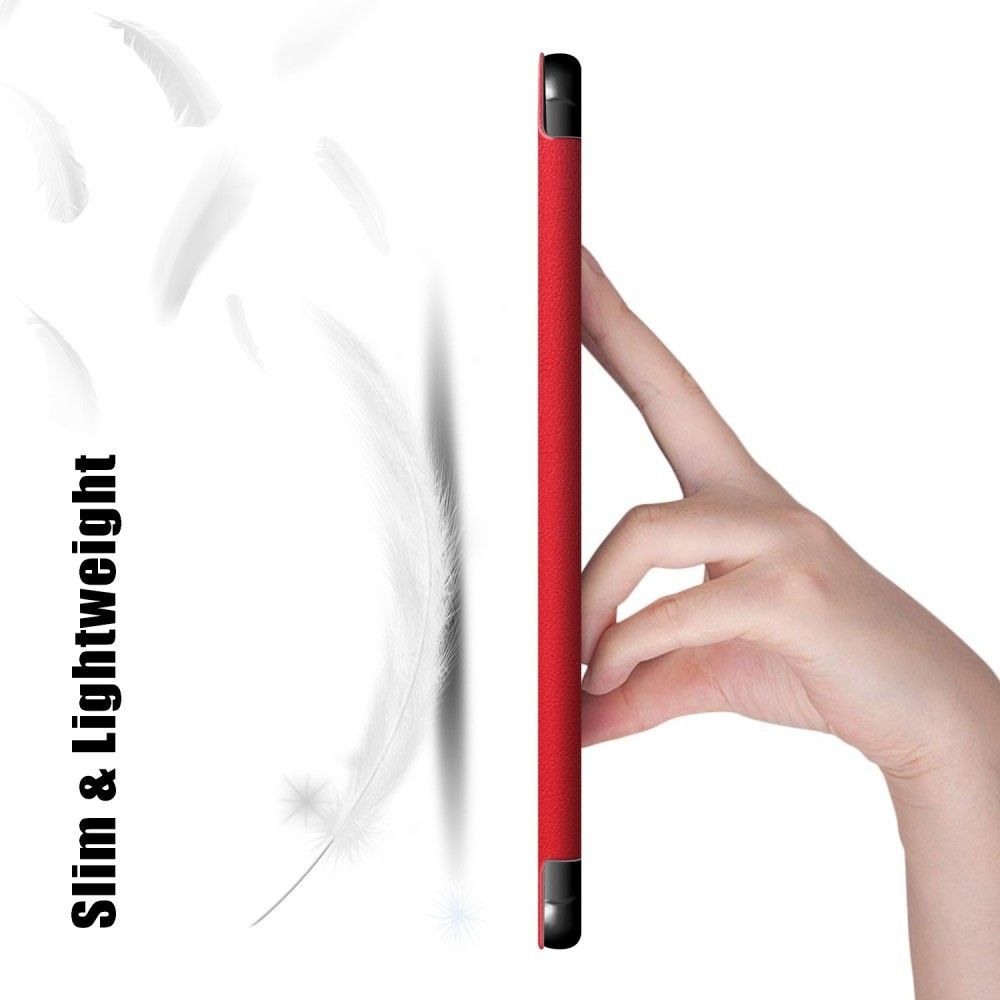 Двухсторонний Чехол Книжка для планшета Samsung Galaxy Tab S6 Lite 10.4 Искусственно Кожаный с Подставкой Красный