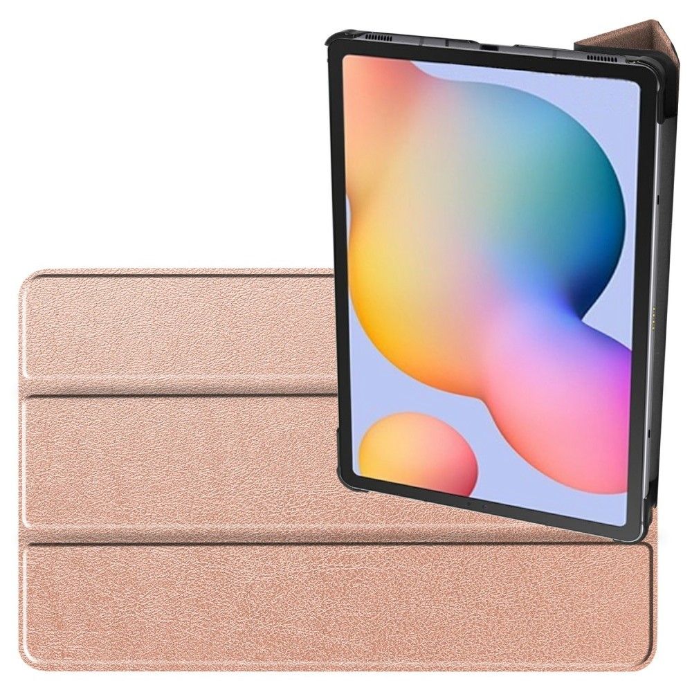 Двухсторонний Чехол Книжка для планшета Samsung Galaxy Tab S6 Lite 10.4 Искусственно Кожаный с Подставкой Розовый