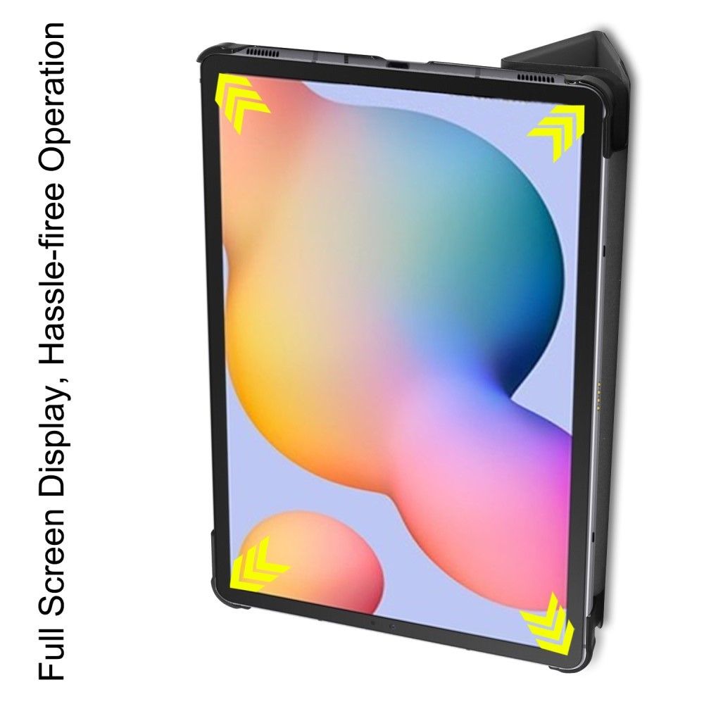 Двухсторонний Чехол Книжка для планшета Samsung Galaxy Tab S6 Lite 10.4 Искусственно Кожаный с Подставкой Серый