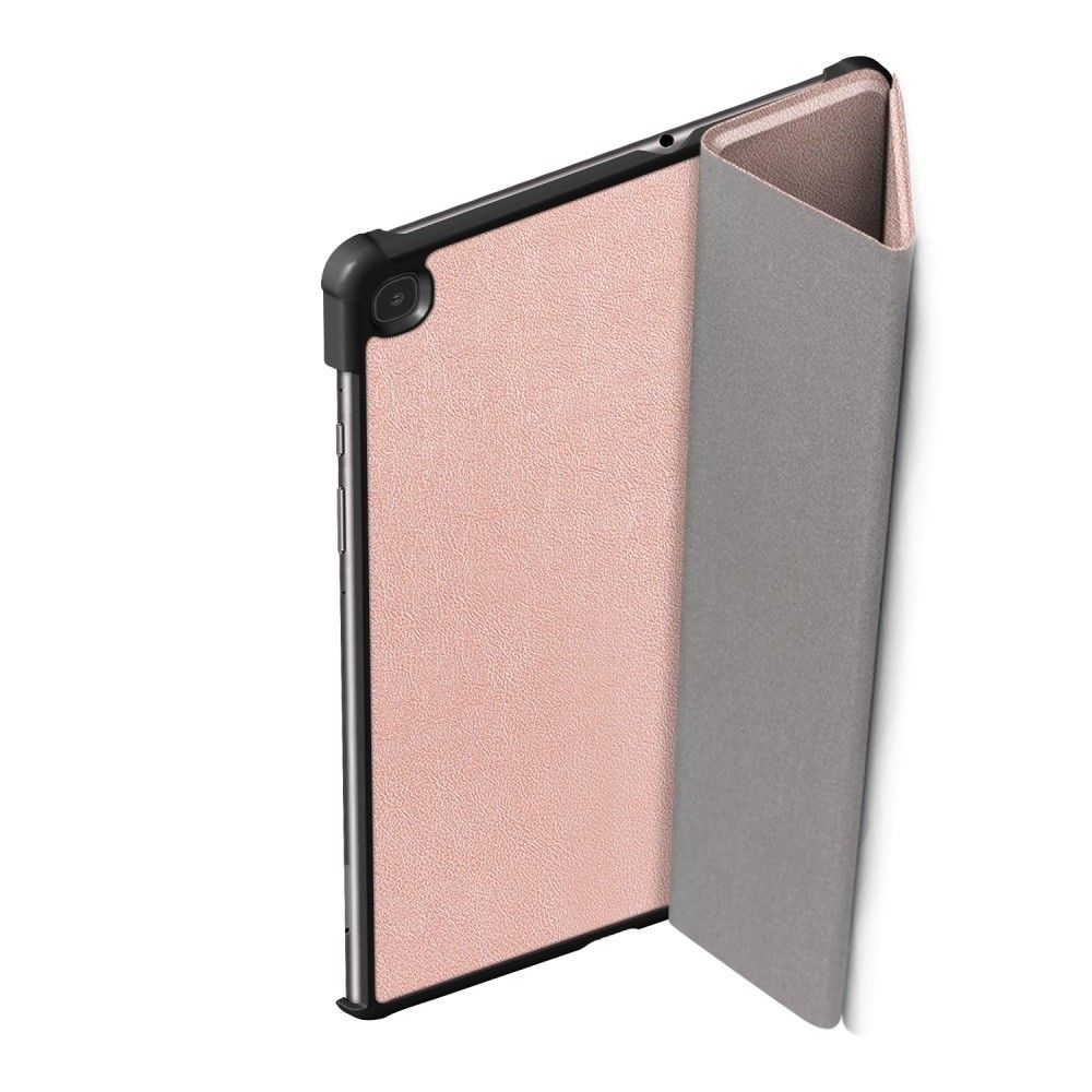 Двухсторонний Чехол Книжка для планшета Samsung Galaxy Tab S6 Lite 10.4 Искусственно Кожаный с Подставкой Светло Розовый