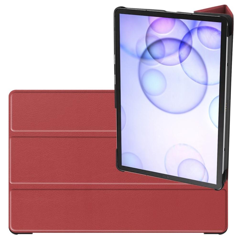 Двухсторонний Чехол Книжка для планшета Samsung Galaxy Tab S6 SM-T865 SM-T860 Искусственно Кожаный с Подставкой Коричневый