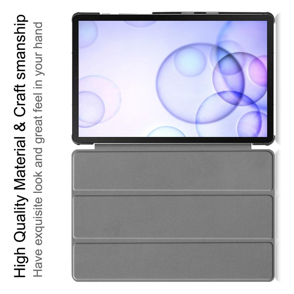 Двухсторонний Чехол Книжка для планшета Samsung Galaxy Tab S6 SM-T865 SM-T860 Искусственно Кожаный с Подставкой Коричневый