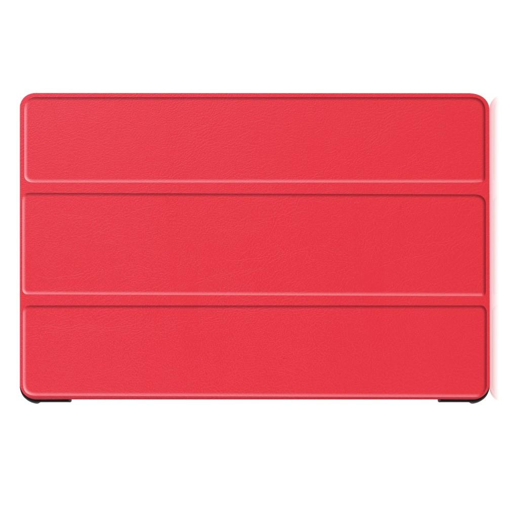 Двухсторонний Чехол Книжка для планшета Samsung Galaxy Tab S6 SM-T865 SM-T860 Искусственно Кожаный с Подставкой Красный