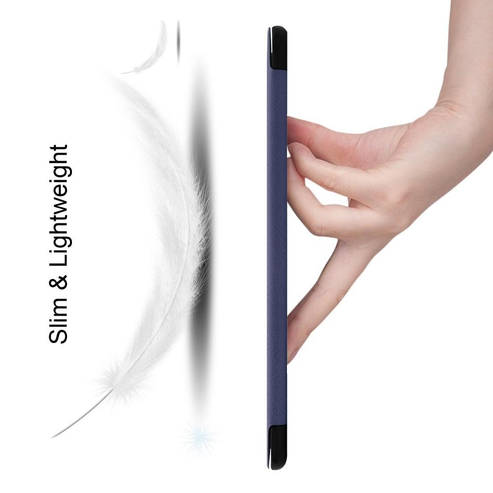 Двухсторонний Чехол Книжка для планшета Samsung Galaxy Tab S6 SM-T865 SM-T860 Искусственно Кожаный с Подставкой Синий