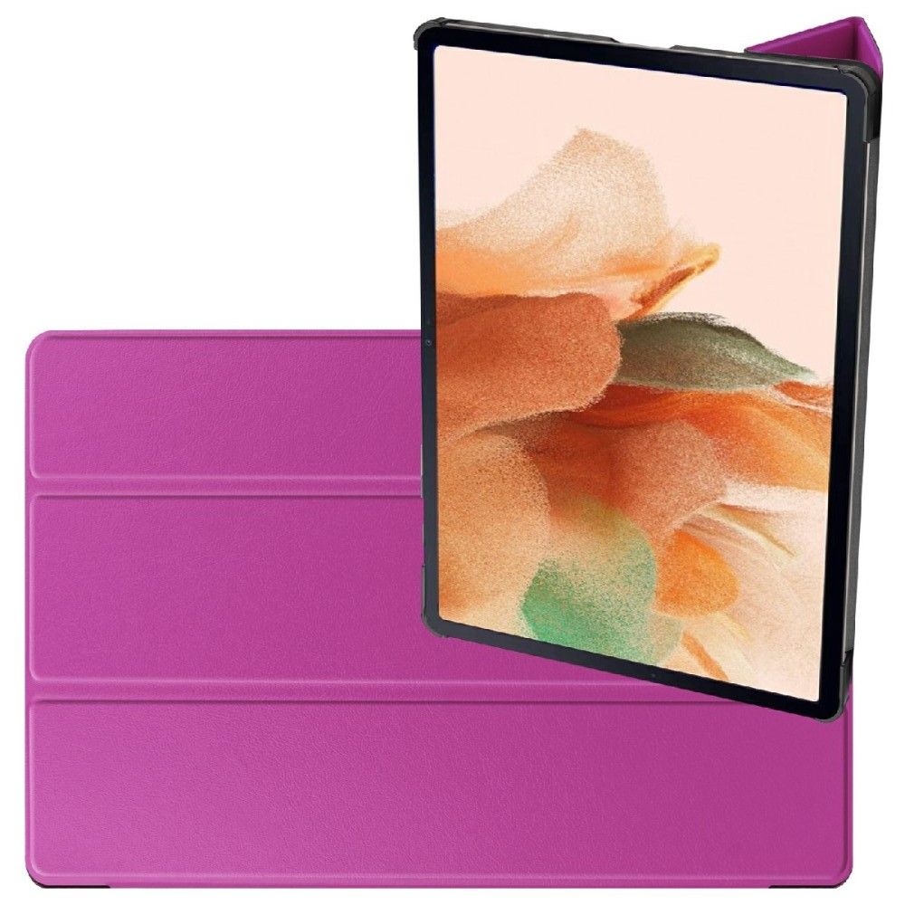 Двухсторонний Чехол Книжка для планшета Samsung Galaxy Tab S7 FE Искусственно Кожаный с Подставкой Фиолетовый