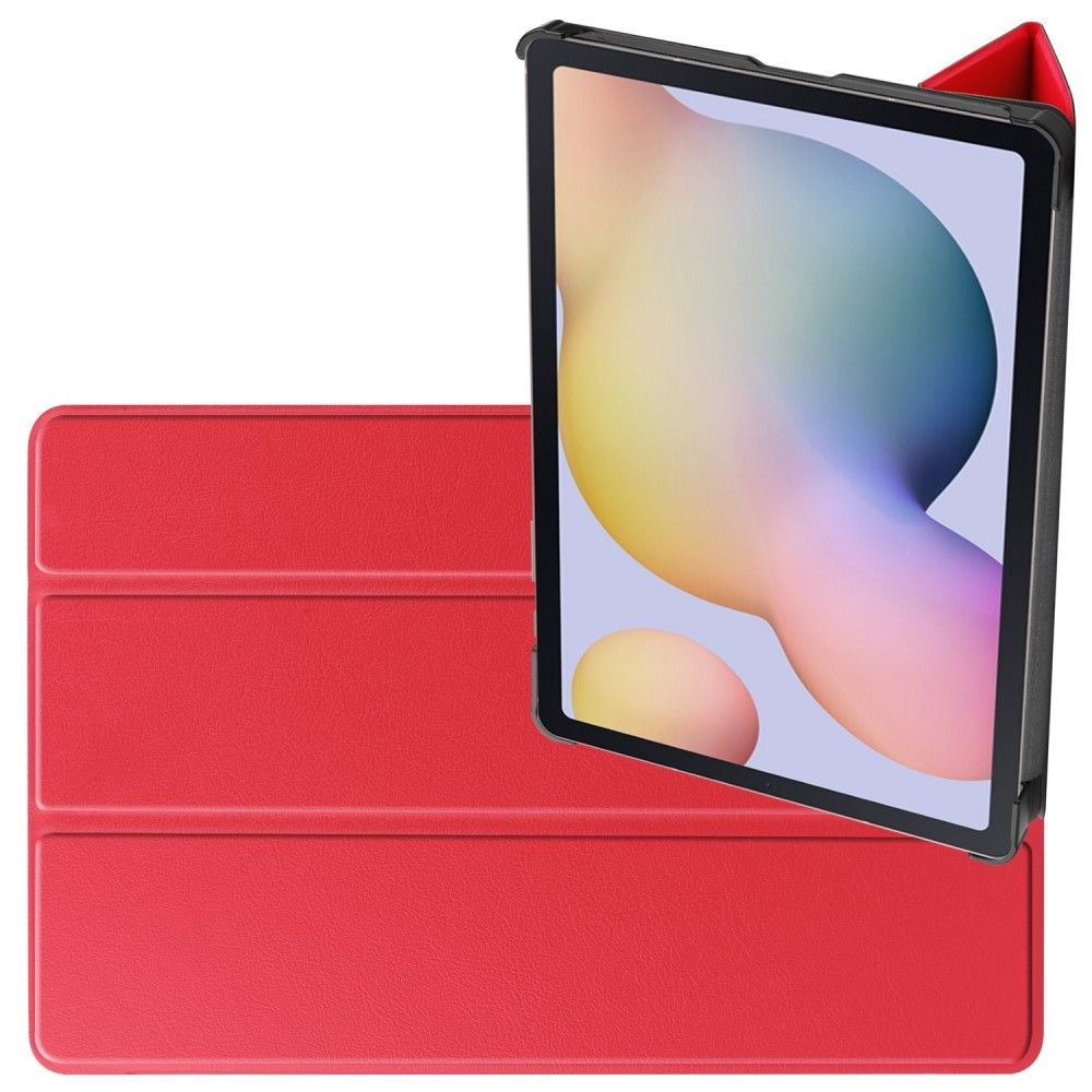 Двухсторонний Чехол Книжка для планшета Samsung Galaxy Tab S7 Искусственно Кожаный с Подставкой Красный