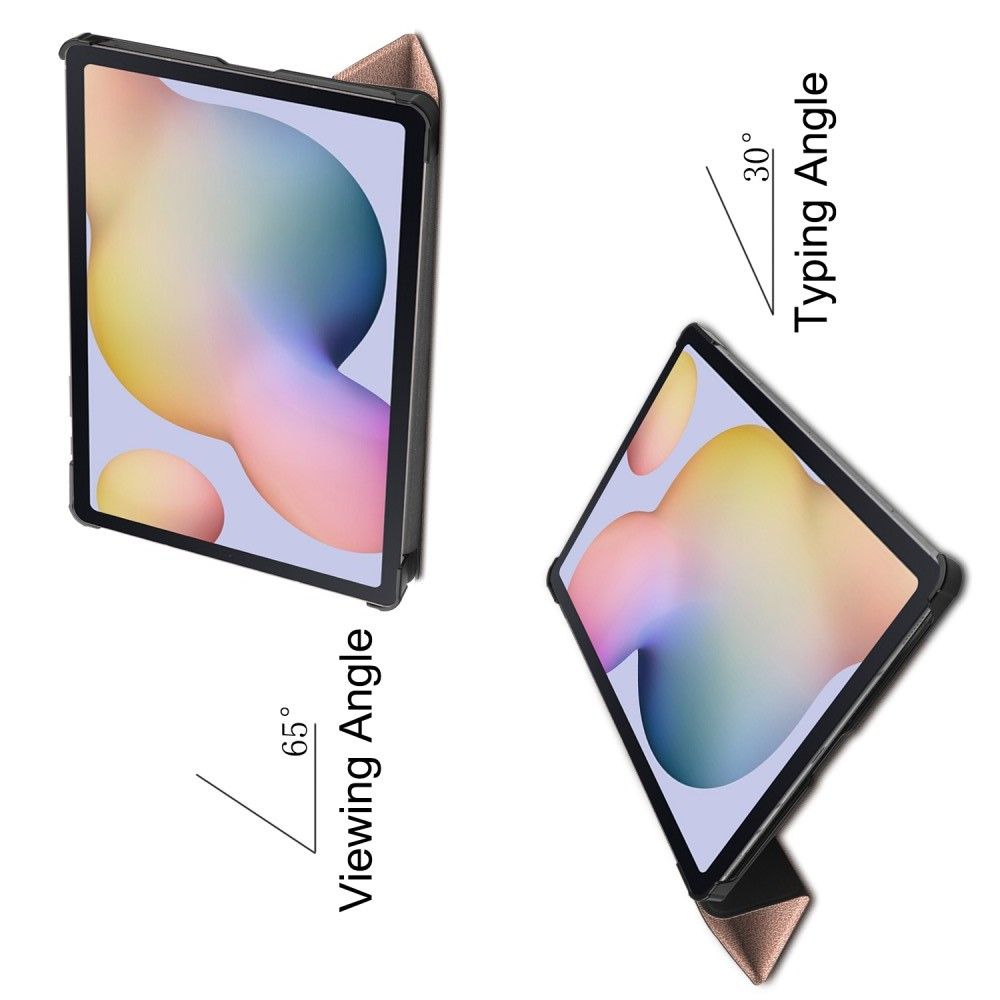 Двухсторонний Чехол Книжка для планшета Samsung Galaxy Tab S7 Искусственно Кожаный с Подставкой Розовый