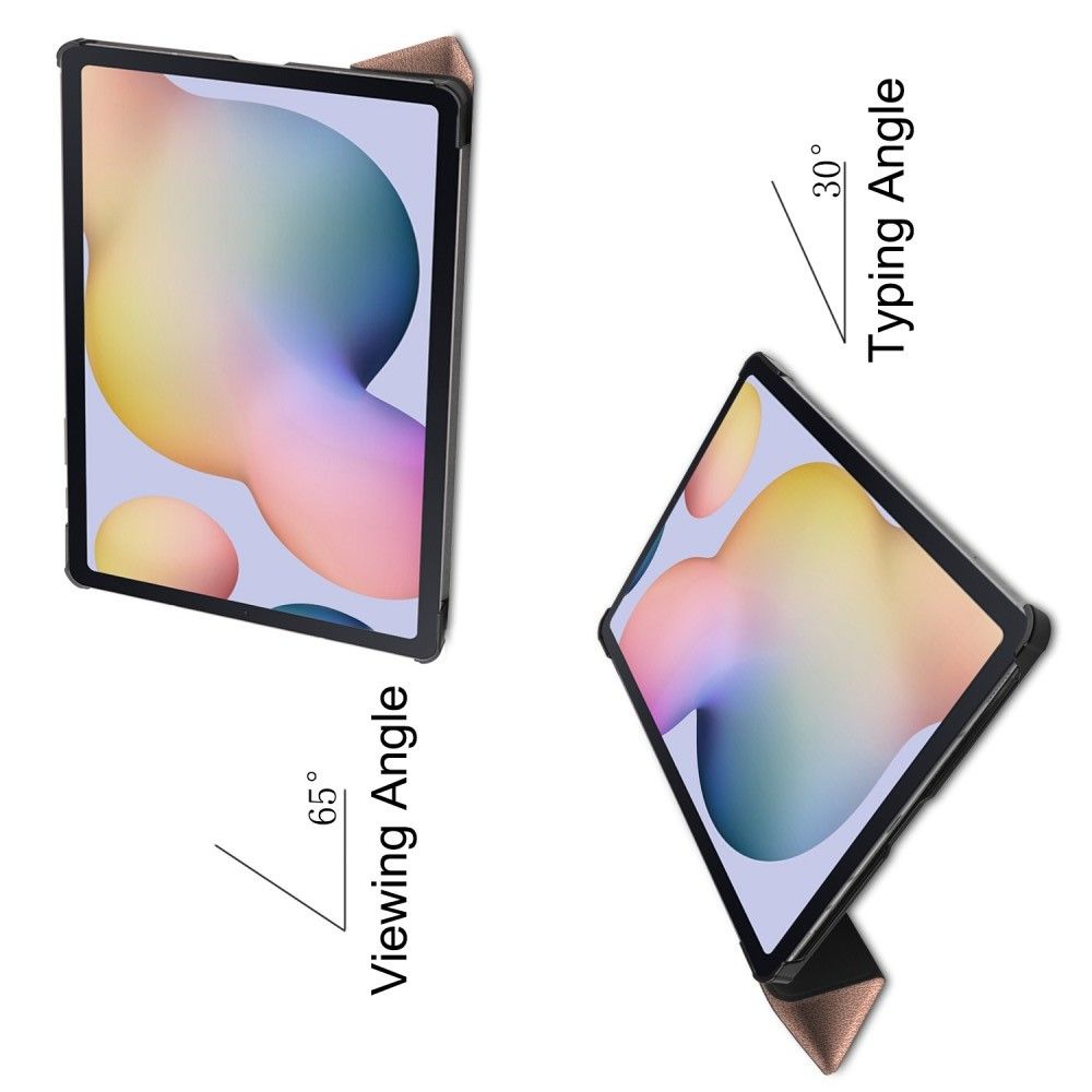 Двухсторонний Чехол Книжка для планшета Samsung Galaxy Tab S7 Plus 12.4 Искусственно Кожаный с Подставкой Розовый