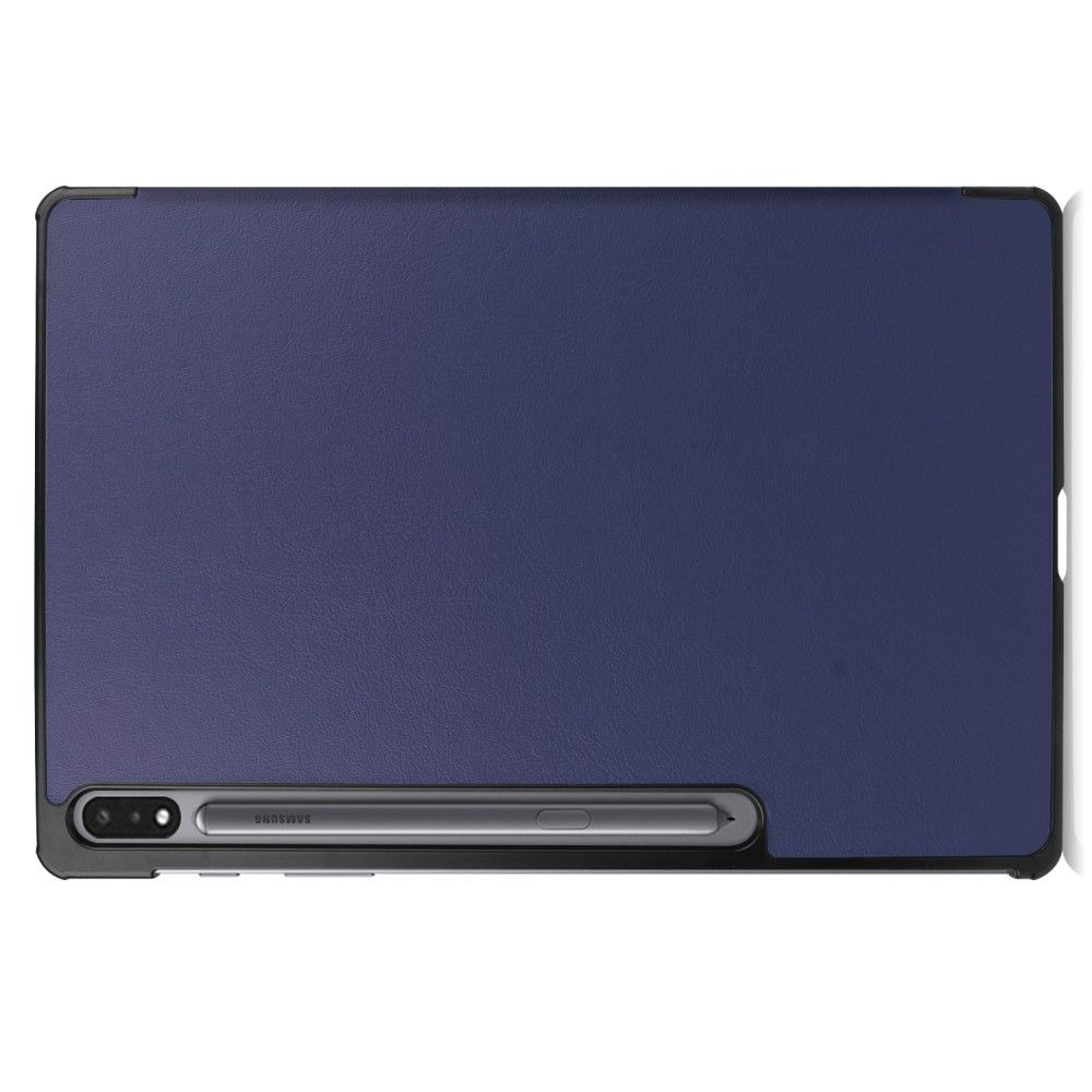 Двухсторонний Чехол Книжка для планшета Samsung Galaxy Tab S7 Plus 12.4 Искусственно Кожаный с Подставкой Синий