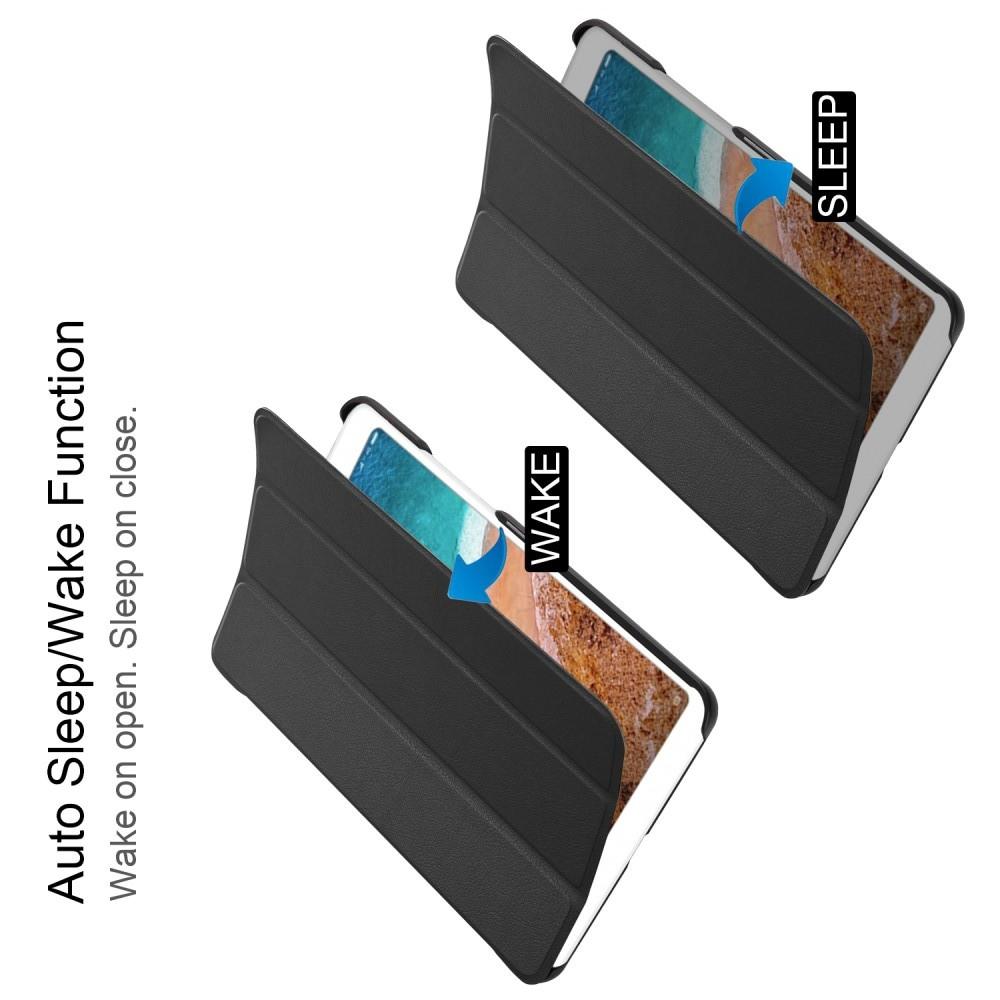 Двухсторонний Чехол Книжка для планшета Xiaomi Mi Pad 4 Искусственно Кожаный с Подставкой Черный