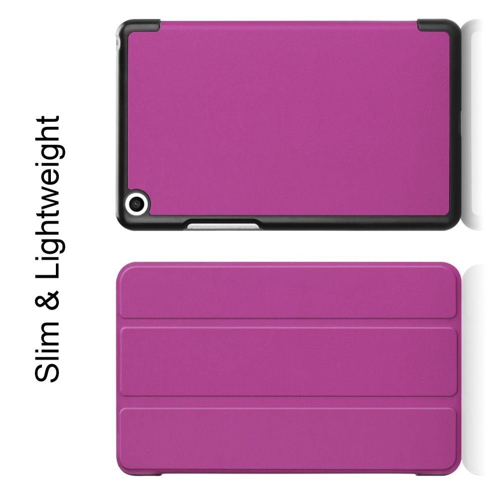 Двухсторонний Чехол Книжка для планшета Xiaomi Mi Pad 4 Искусственно Кожаный с Подставкой Фиолетовый