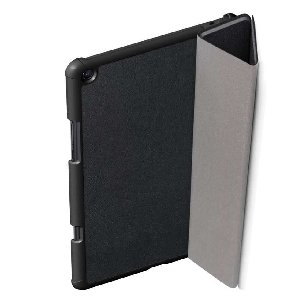 Двухсторонний Чехол Книжка для планшета Xiaomi Mi Pad 4 Plus Искусственно Кожаный с Подставкой Черный