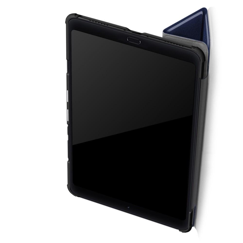 Двухсторонний Чехол Книжка для планшета Xiaomi Mi Pad 4 Plus Искусственно Кожаный с Подставкой Синий