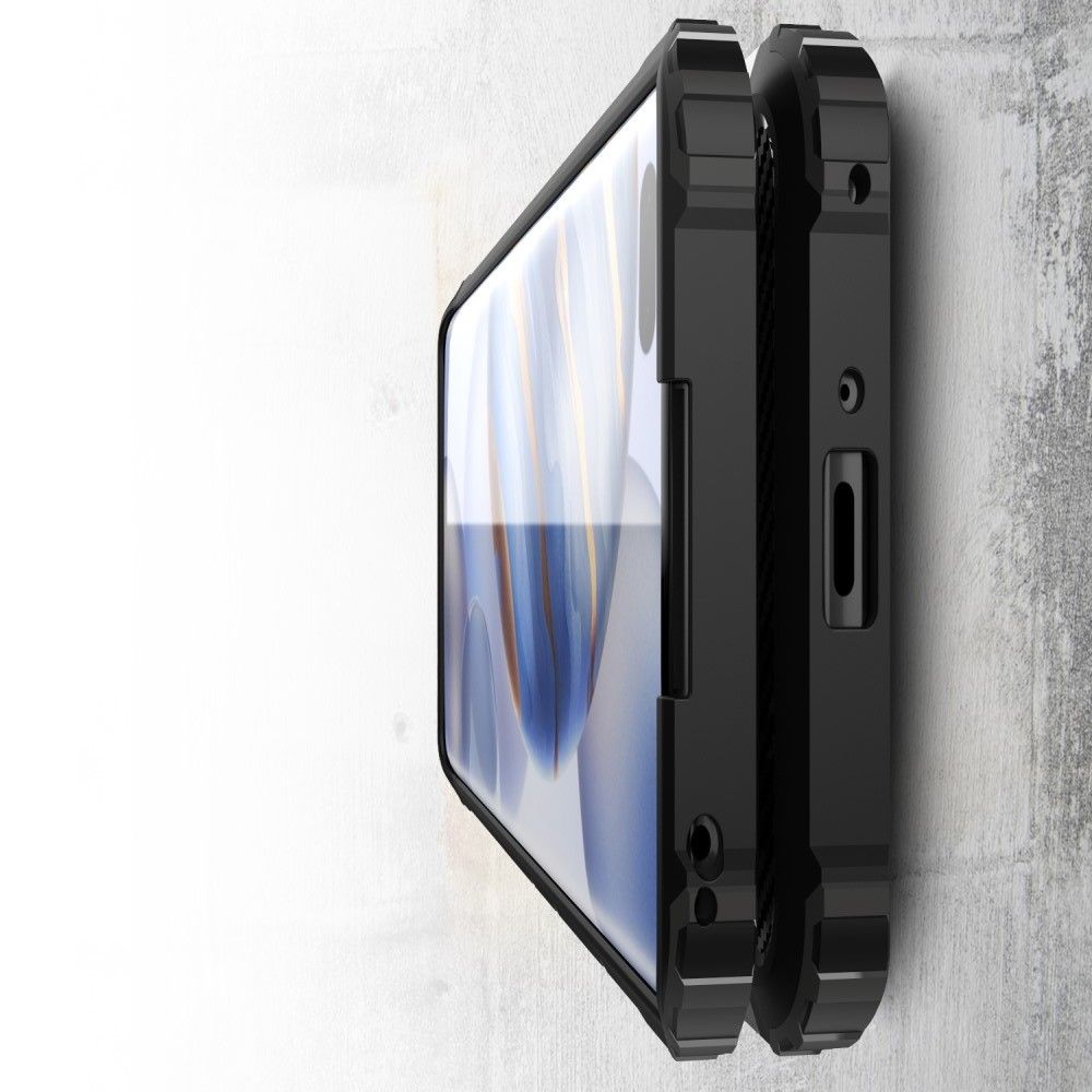 Extreme Усиленный Защитный Силиконовый Матовый Чехол для Huawei Honor 30 Pro Черный