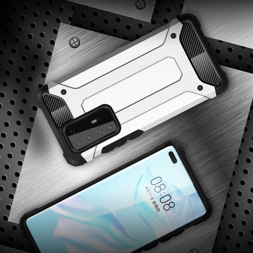 Extreme Усиленный Защитный Силиконовый Матовый Чехол для Huawei P40 Pro Черный