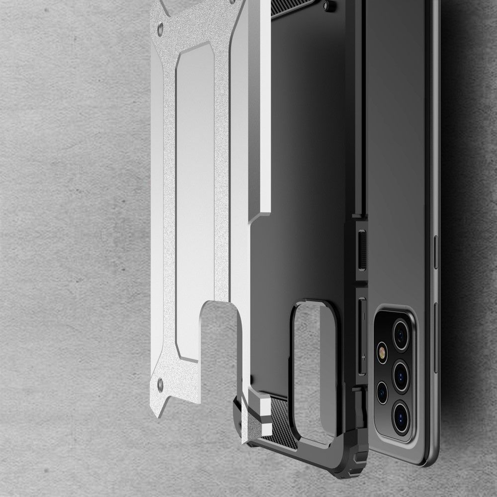 Extreme Усиленный Защитный Силиконовый Матовый Чехол для Samsung Galaxy A52 Черный
