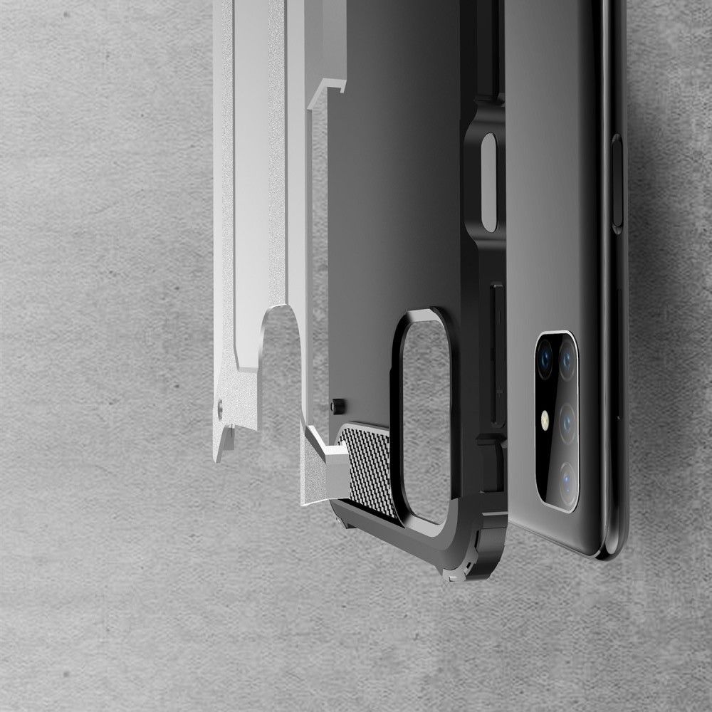 Extreme Усиленный Защитный Силиконовый Матовый Чехол для Samsung Galaxy M51 Черный