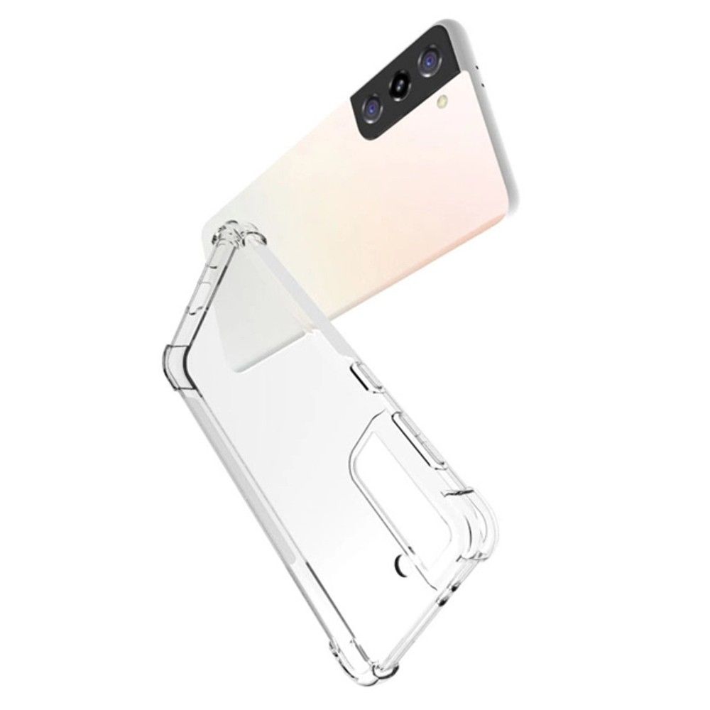 Extreme Усиленный Защитный Силиконовый Матовый Чехол для Samsung Galaxy S21 Прозрачный