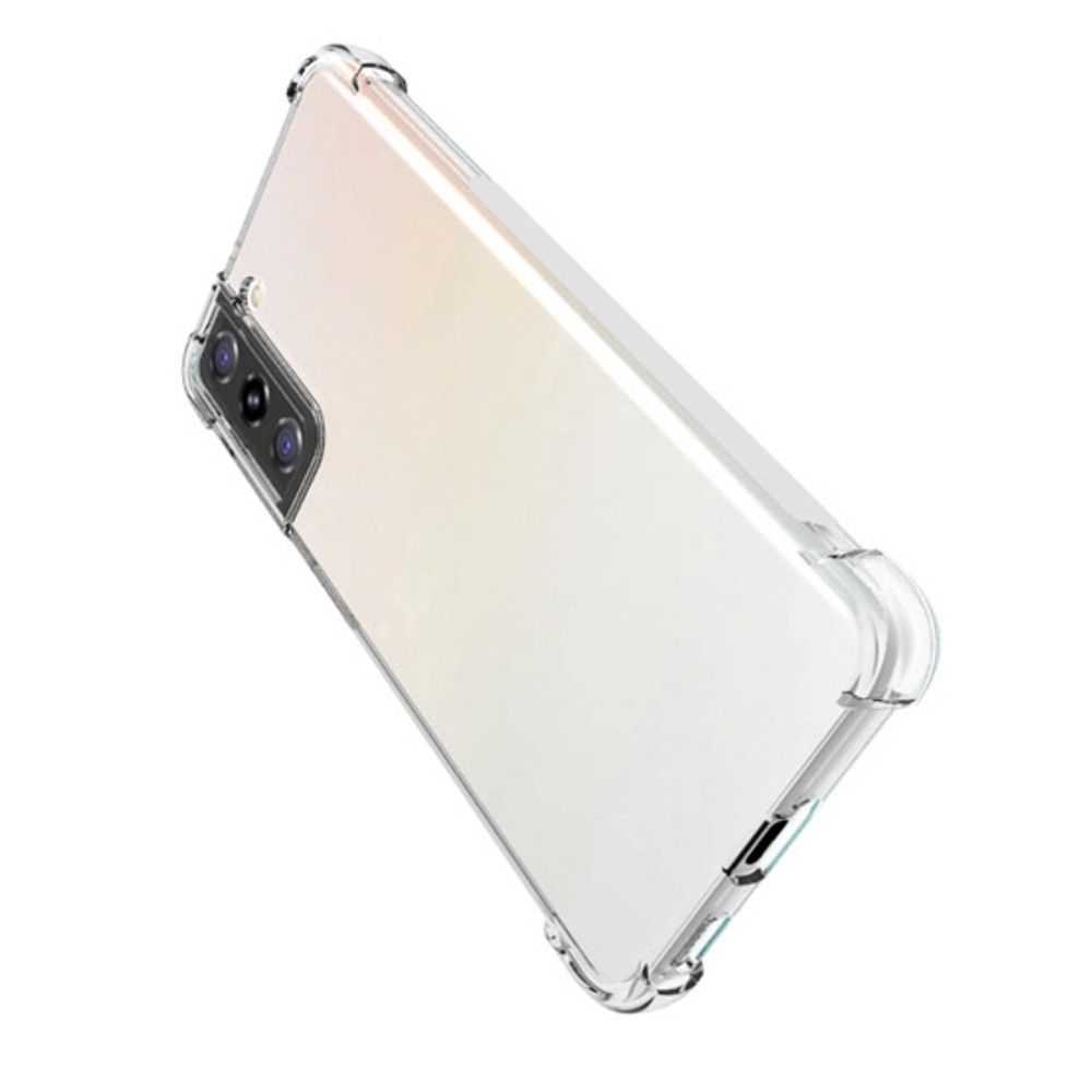 Extreme Усиленный Защитный Силиконовый Матовый Чехол для Samsung Galaxy S21 Прозрачный