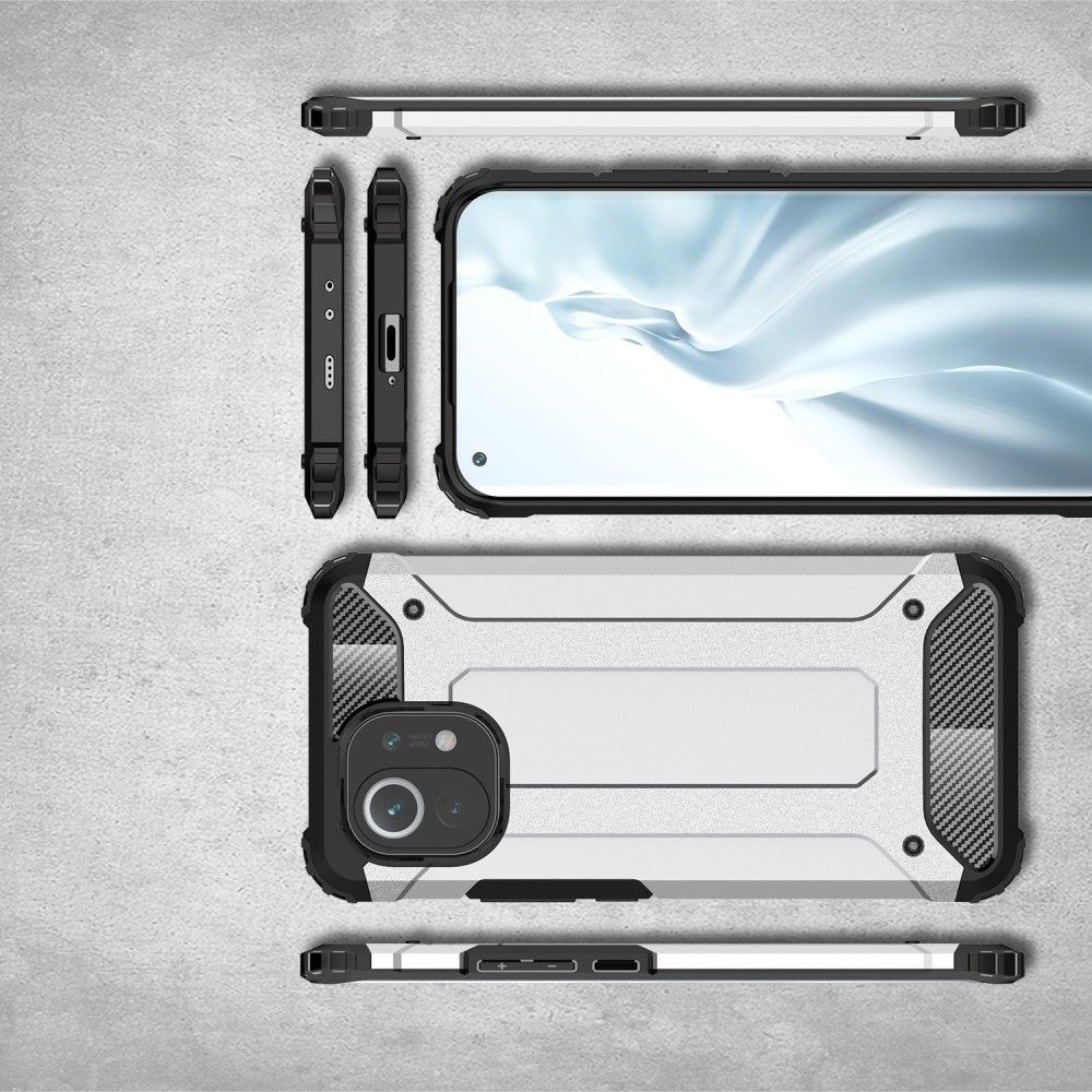Extreme Усиленный Защитный Силиконовый Матовый Чехол для Xiaomi Mi 11 Черный