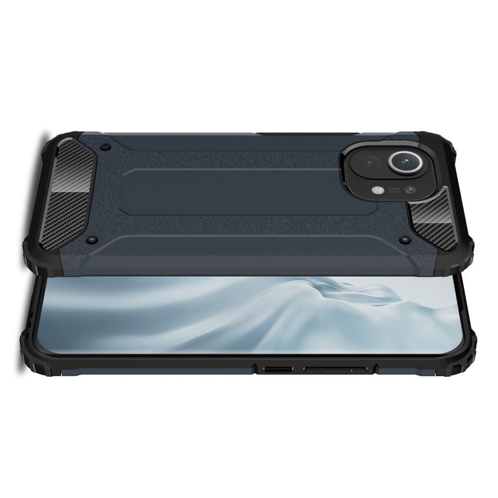 Extreme Усиленный Защитный Силиконовый Матовый Чехол для Xiaomi Mi 11 Синий