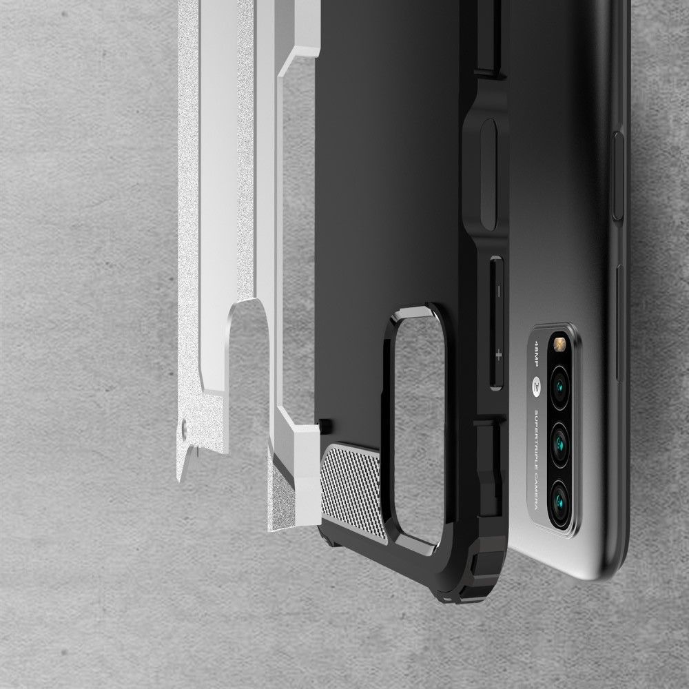 Extreme Усиленный Защитный Силиконовый Матовый Чехол для Xiaomi Poco M3 Черный