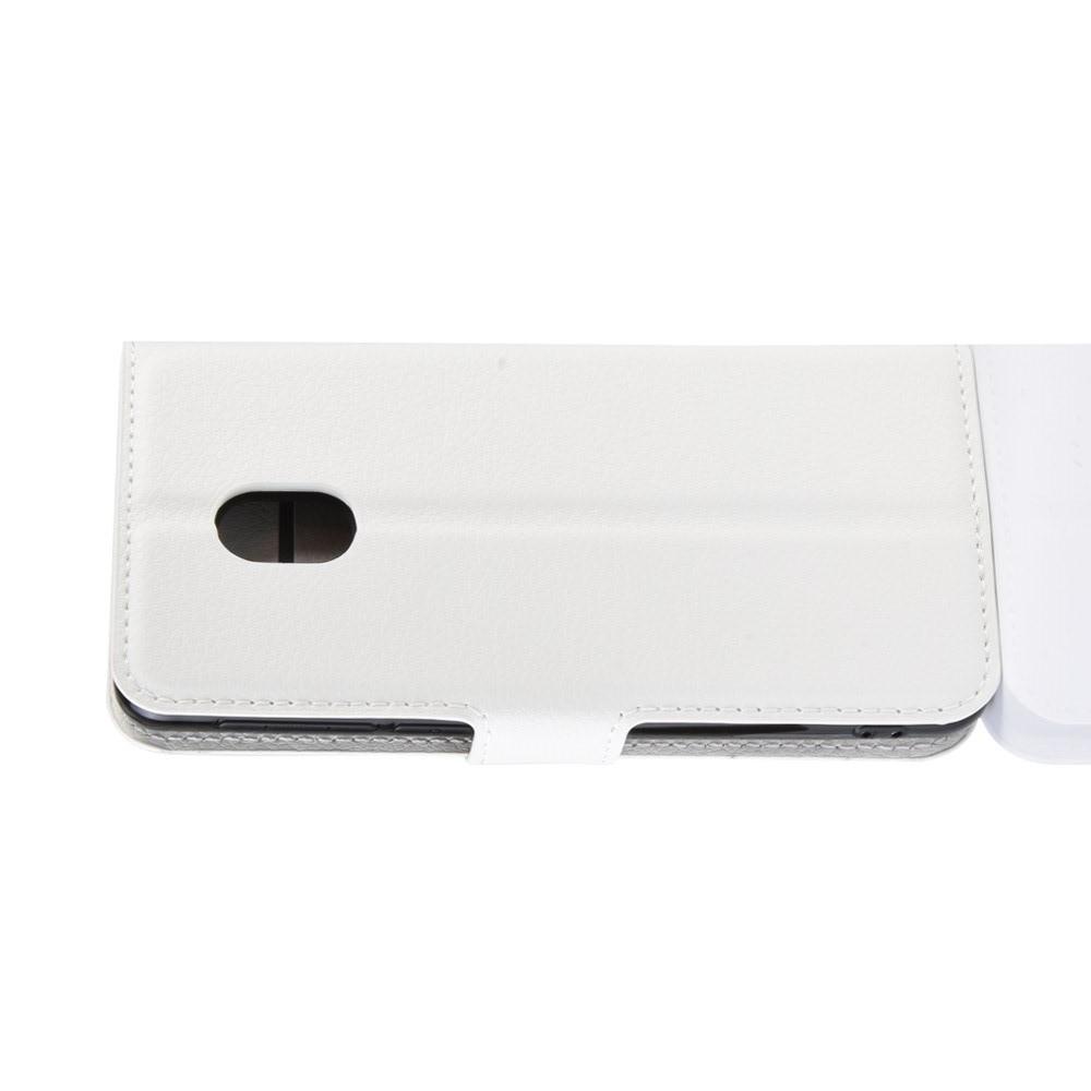 Флип чехол книжка с кошельком подставкой отделениями для карт и магнитной застежкой для Alcatel 1C 2019 Белый