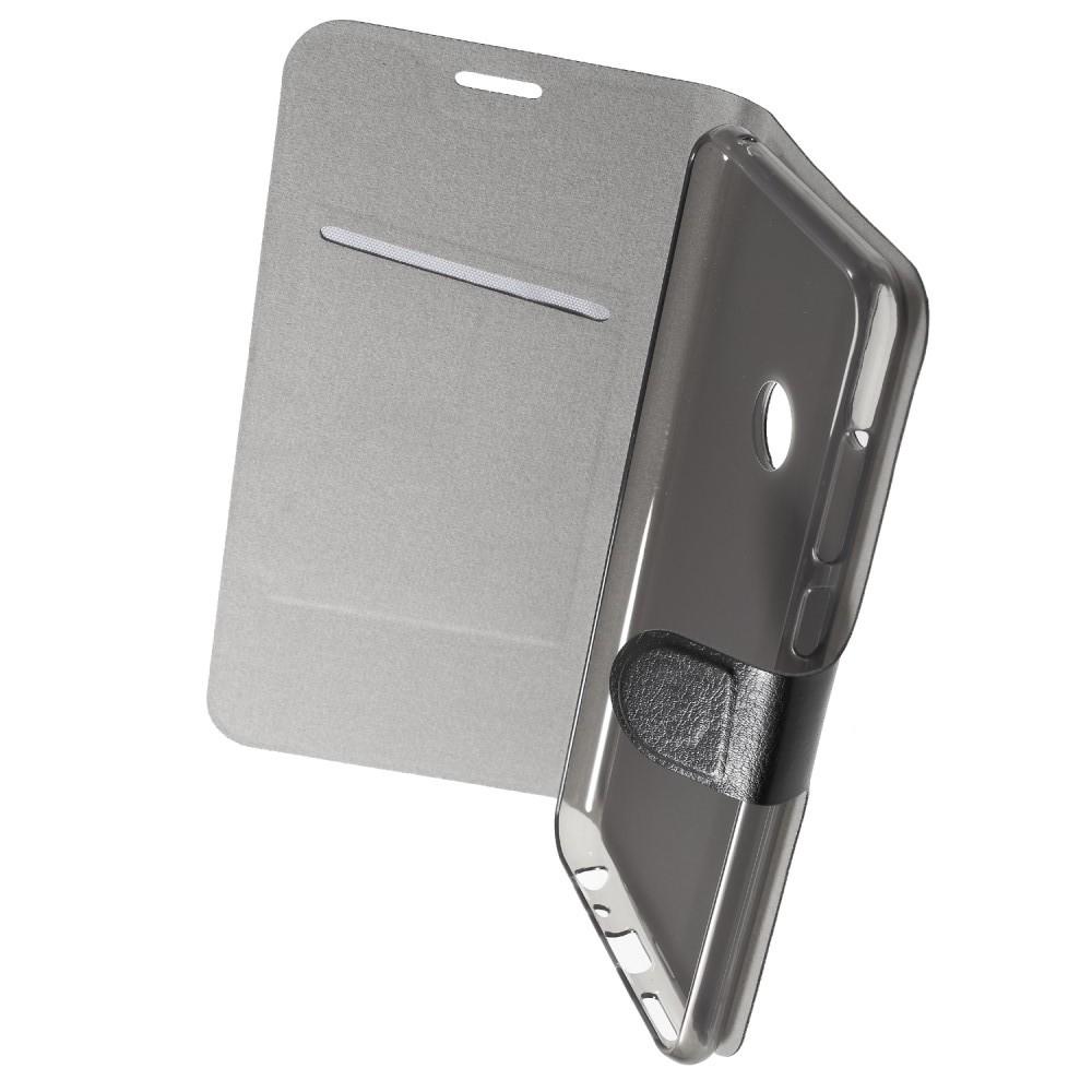 Флип чехол книжка с кошельком подставкой отделениями для карт и магнитной застежкой для Asus Zenfone Max Pro M1 ZB602KL Черный