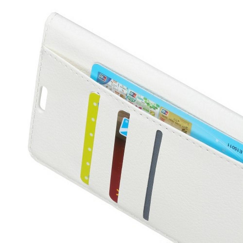 Флип чехол книжка с кошельком подставкой отделениями для карт и магнитной застежкой для Huawei Honor View 20 (V20) Белый