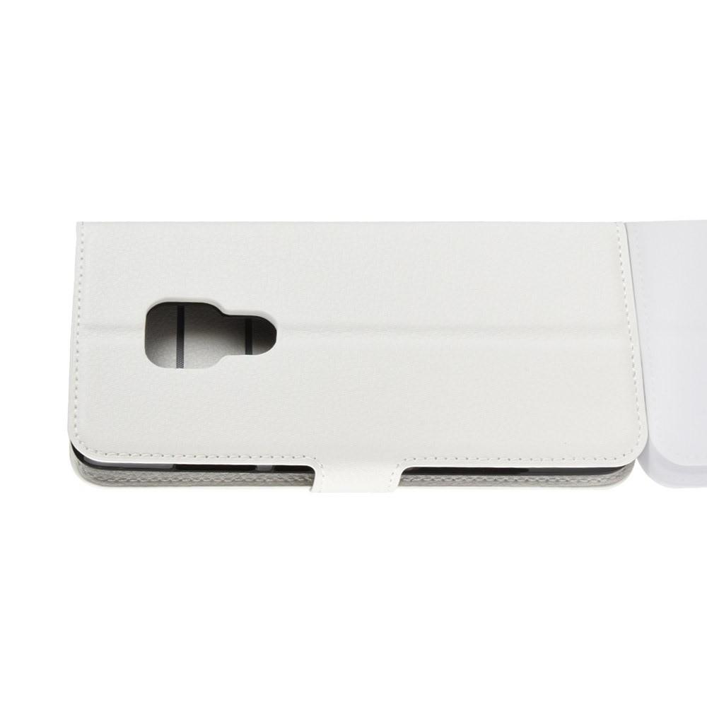 Флип чехол книжка с кошельком подставкой отделениями для карт и магнитной застежкой для Huawei Mate 20 Белый