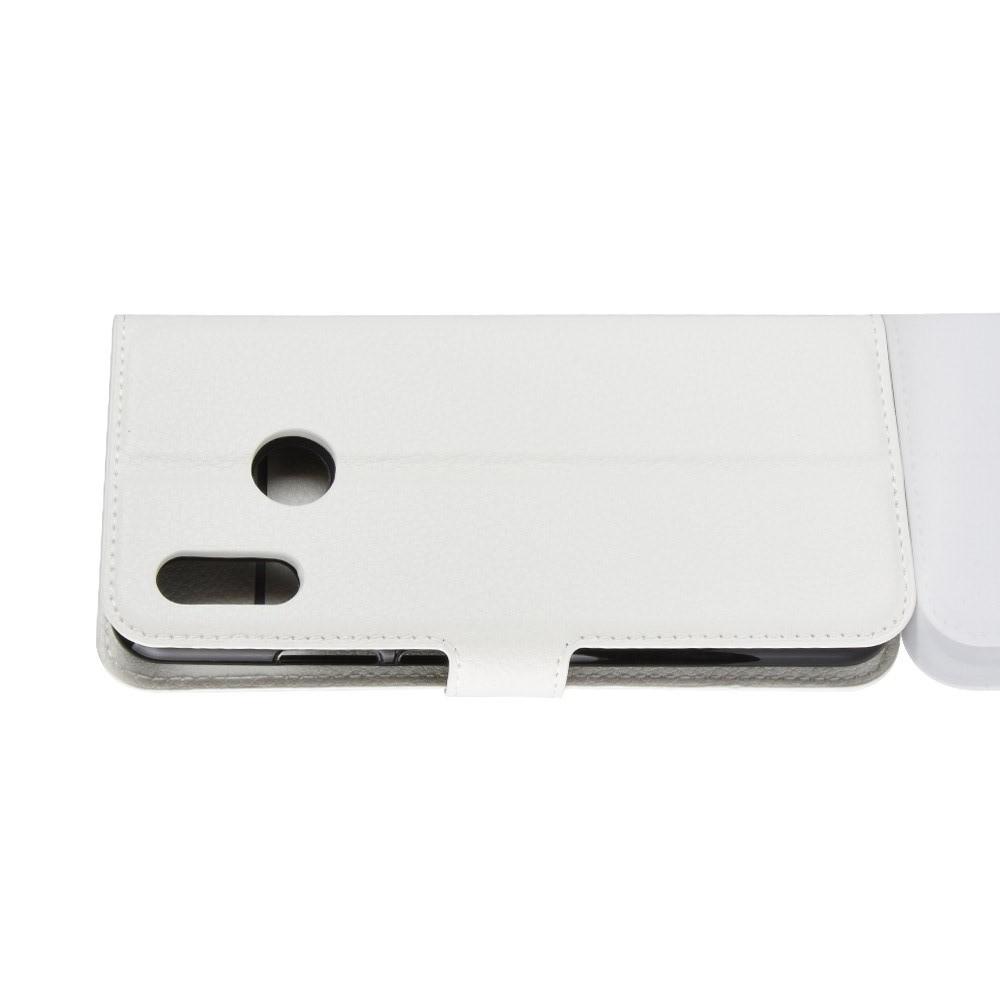 Флип чехол книжка с кошельком подставкой отделениями для карт и магнитной застежкой для Huawei nova 3 Белый