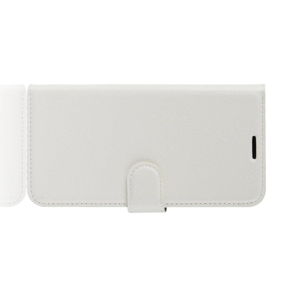 Флип чехол книжка с кошельком подставкой отделениями для карт и магнитной застежкой для Nokia 3.2 Белый