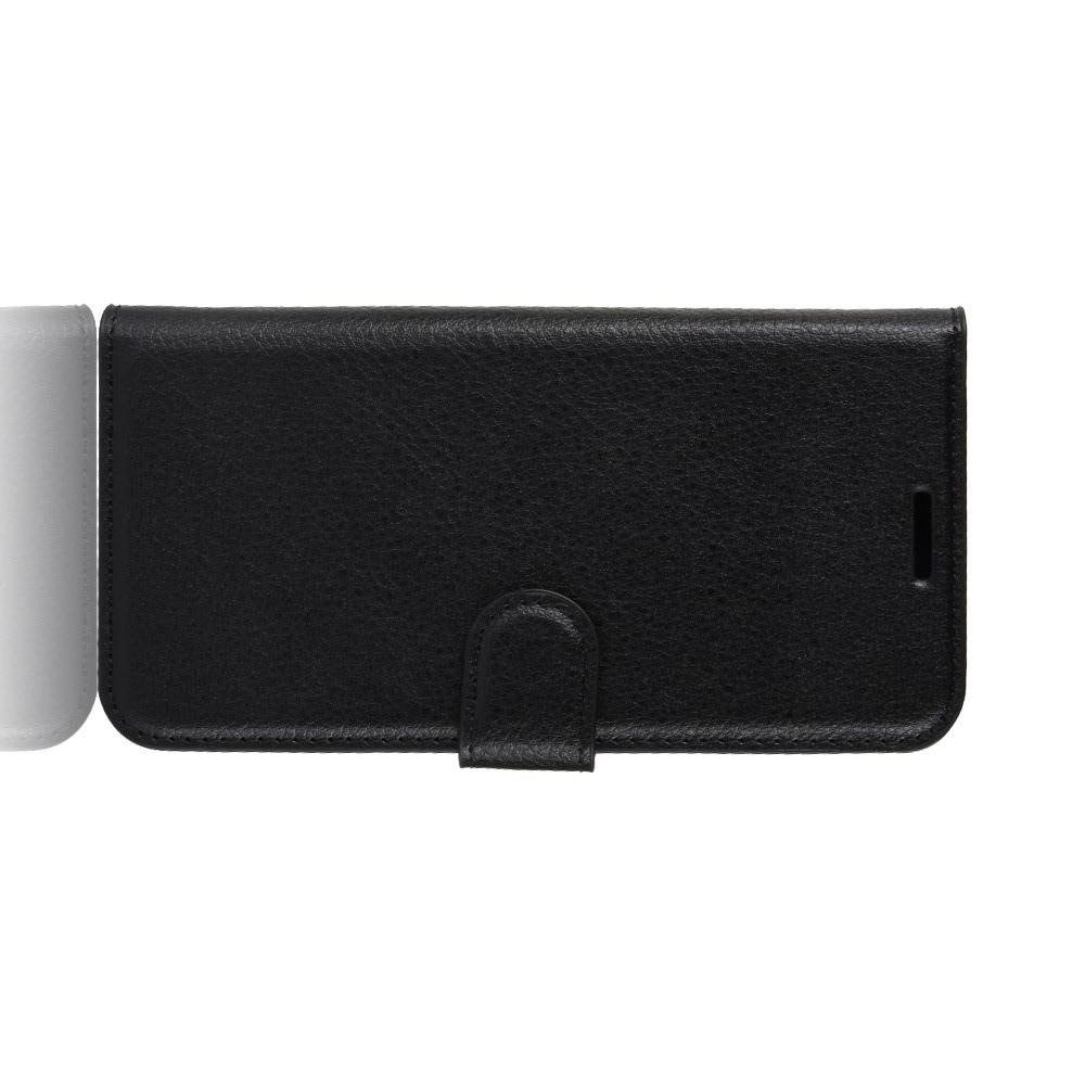 Флип чехол книжка с кошельком подставкой отделениями для карт и магнитной застежкой для Nokia 3.2 Черный