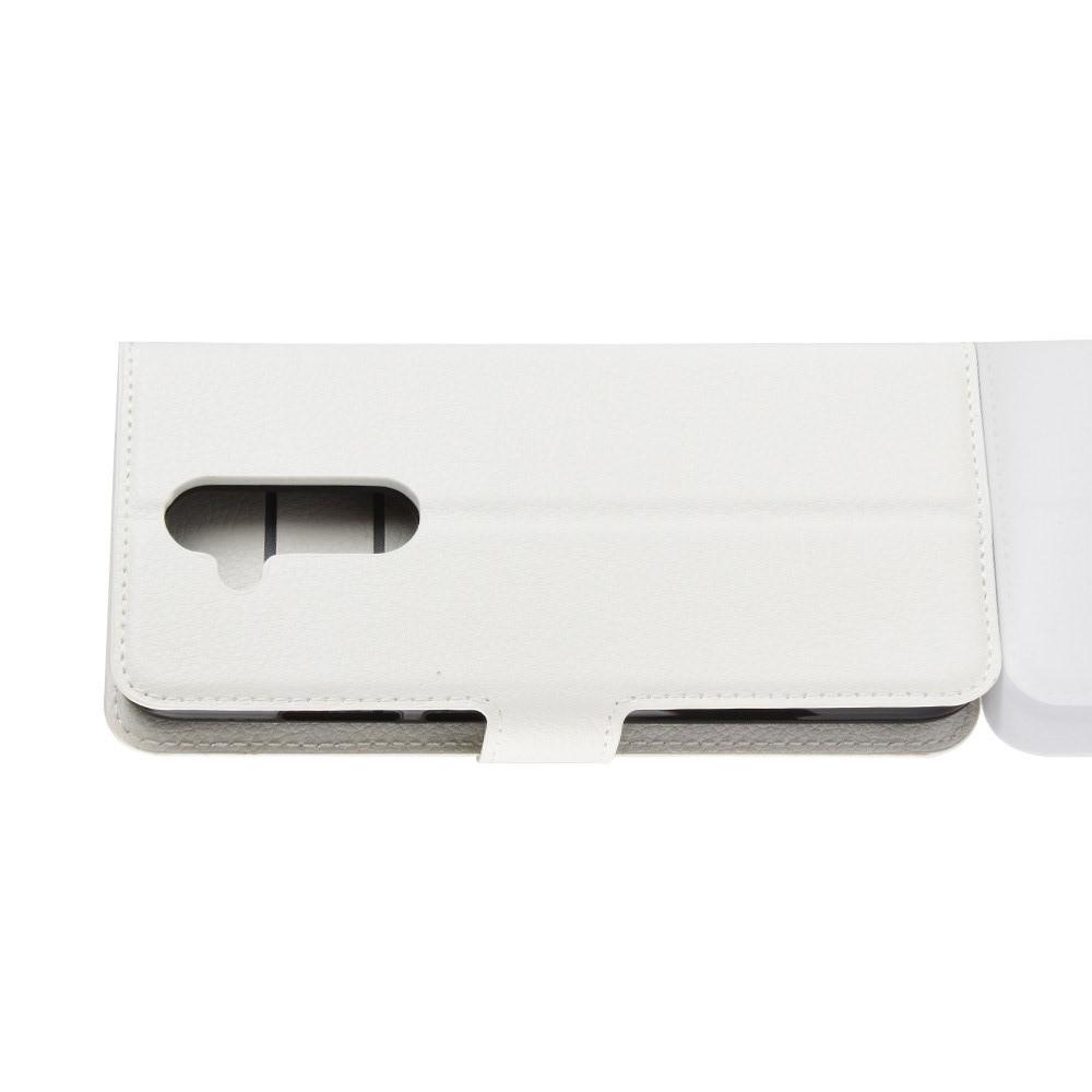 Флип чехол книжка с кошельком подставкой отделениями для карт и магнитной застежкой для Nokia 8.1 Белый