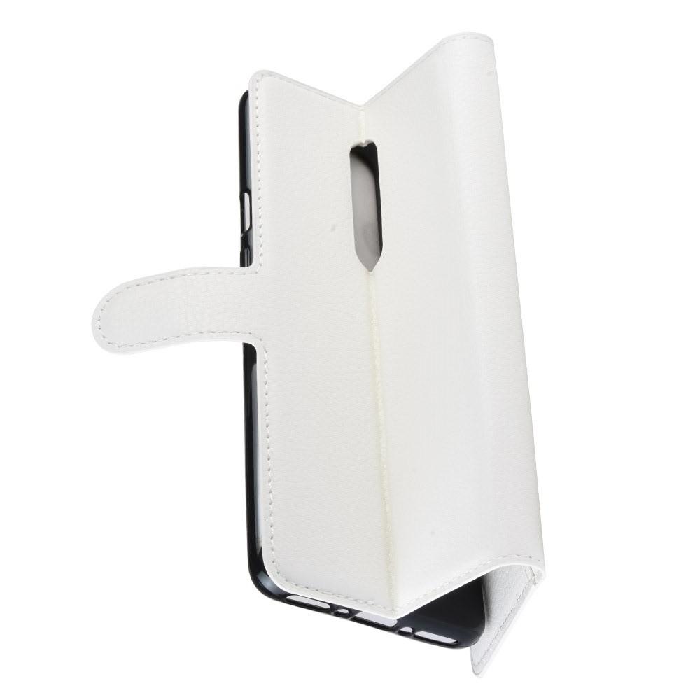 Флип чехол книжка с кошельком подставкой отделениями для карт и магнитной застежкой для OnePlus 7 Pro Белый