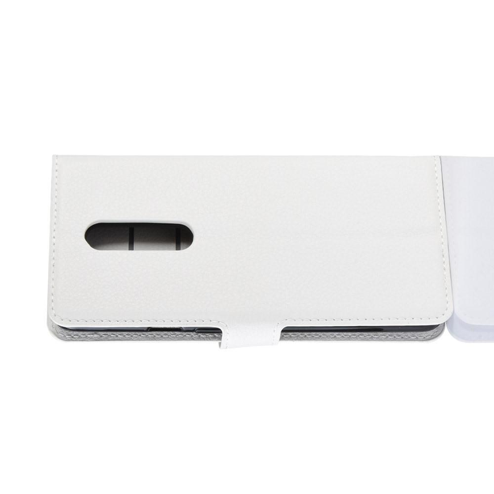 Флип чехол книжка с кошельком подставкой отделениями для карт и магнитной застежкой для OnePlus 7 Pro Белый