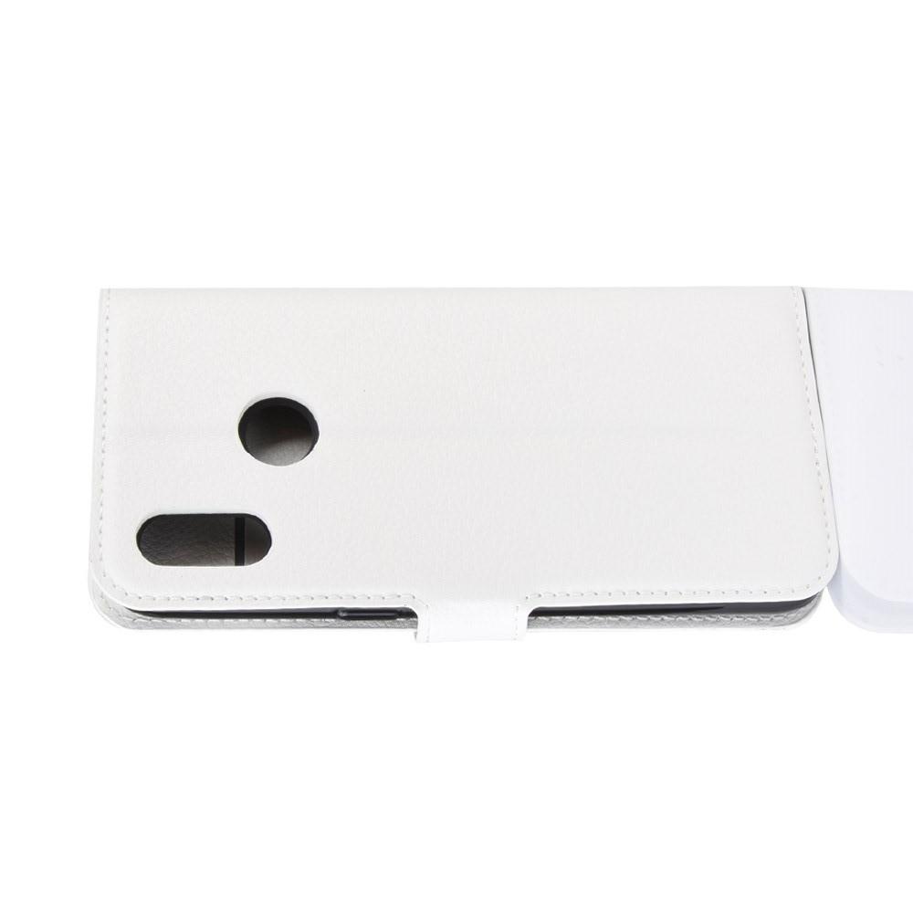 Флип чехол книжка с кошельком подставкой отделениями для карт и магнитной застежкой для Oppo Realme 3 Белый