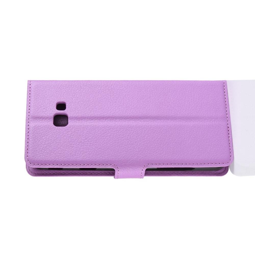 Флип чехол книжка с кошельком подставкой отделениями для карт и магнитной застежкой для Samsung Galaxy J4 Plus SM-J415 Фиолетовый