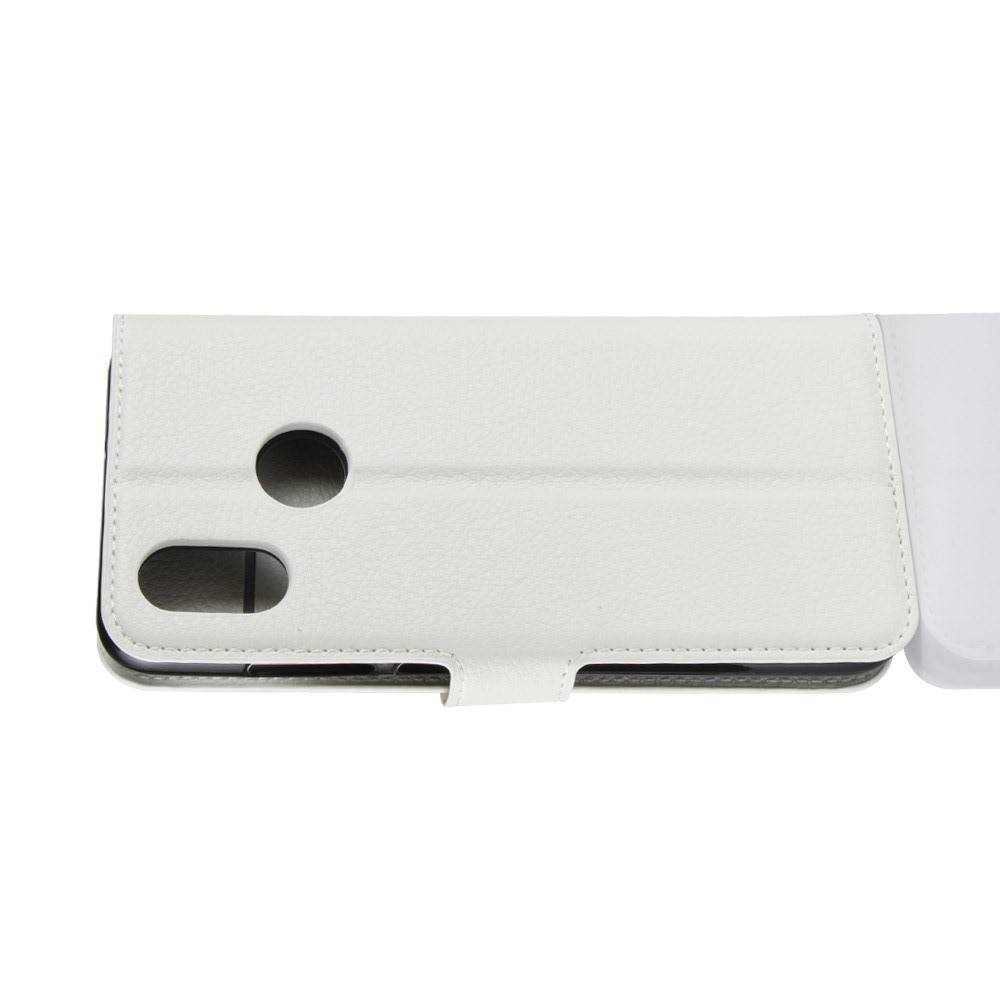 Флип чехол книжка с кошельком подставкой отделениями для карт и магнитной застежкой для Xiaomi Mi 8 Белый