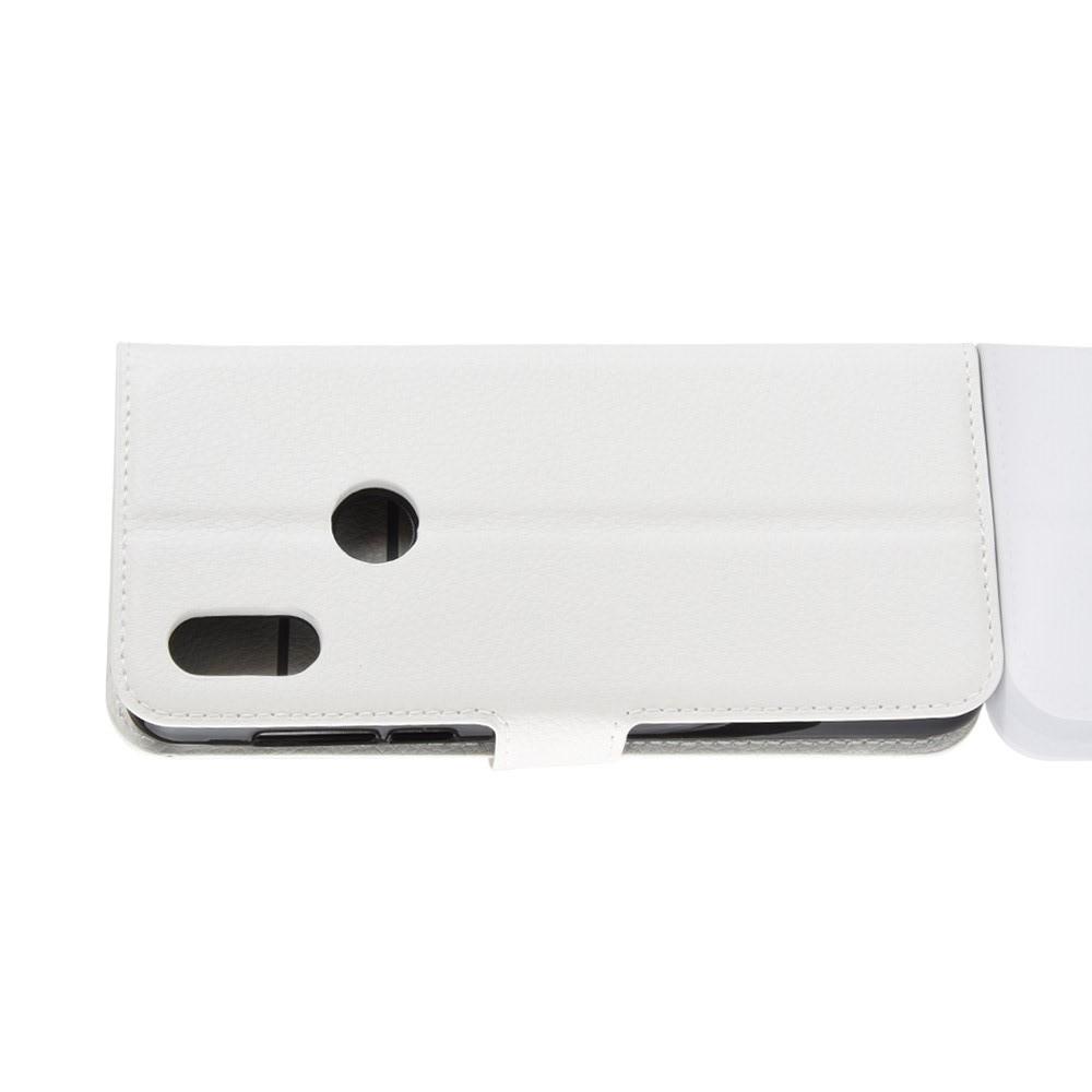 Флип чехол книжка с кошельком подставкой отделениями для карт и магнитной застежкой для Xiaomi Mi Mix 3 Белый