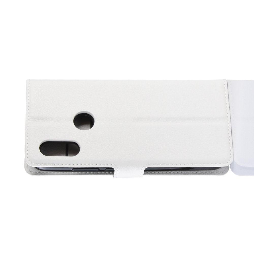 Флип чехол книжка с кошельком подставкой отделениями для карт и магнитной застежкой для Xiaomi Redmi 7 Белый