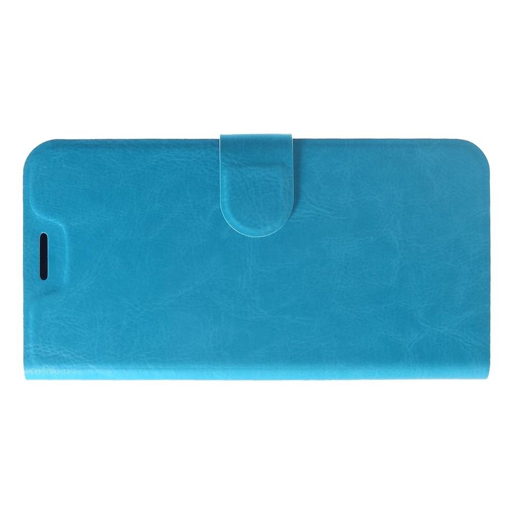 Флип чехол книжка с кошельком подставкой отделениями для карт и магнитной застежкой для Xiaomi Redmi Note 6 / Note 6 Pro Голубой