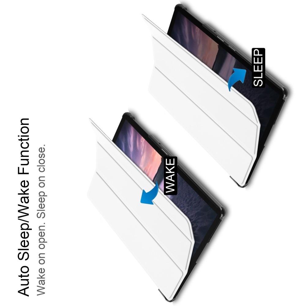 Флип чехол книжка с подставкой для Samsung Galaxy Tab S4 10.5 SM-T830 SM-T835 Белый